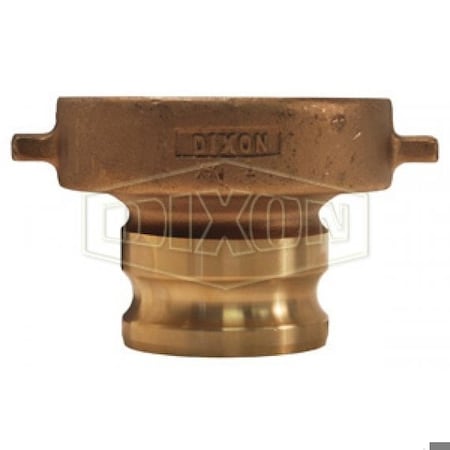 Dixon Cam and Groove Tank Car Adapter, 4 in, Adapter x Railroad, Brass, Domestic 400-TCA-BR